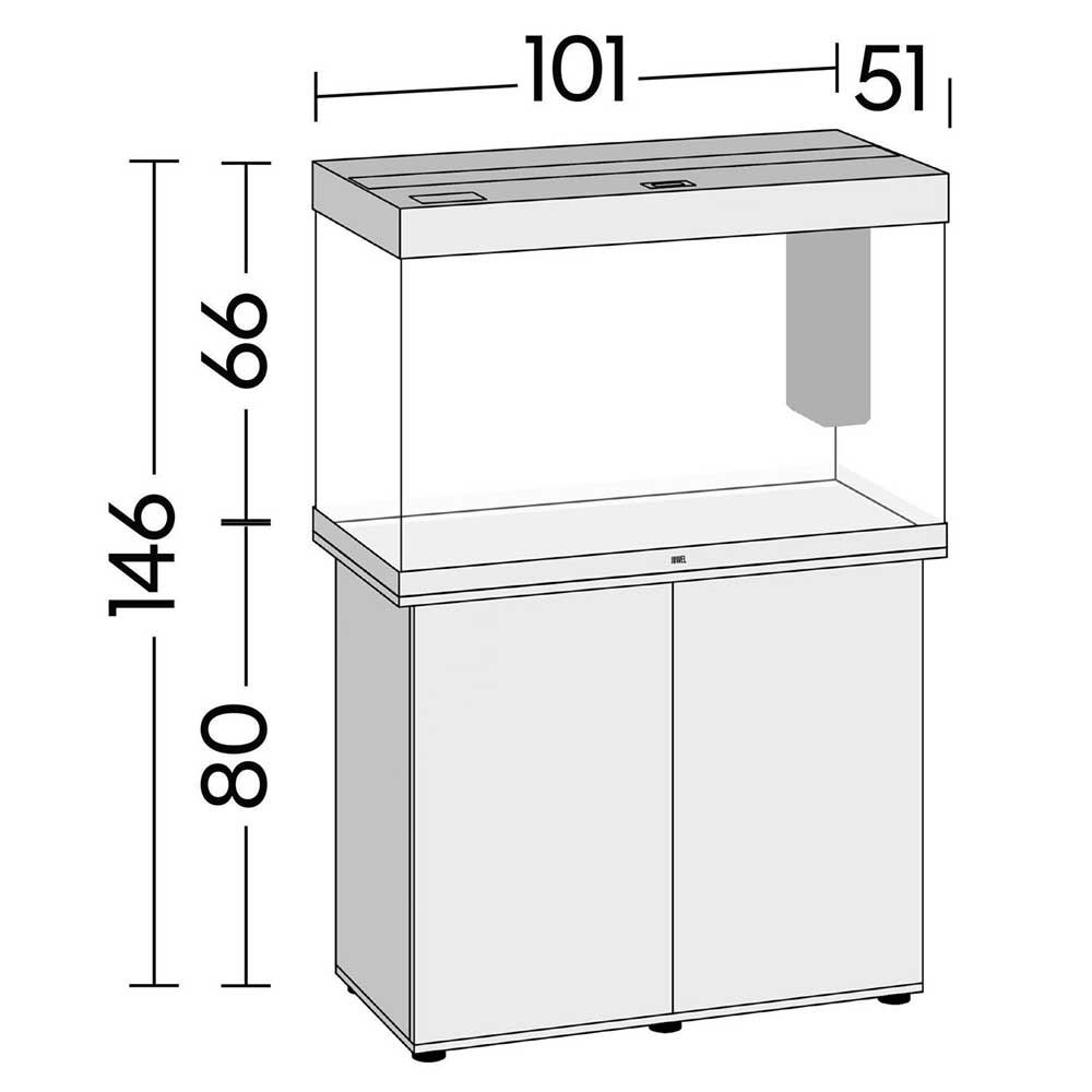 Juwel Supporto Rio 290 Bianco 101x51x80H cm