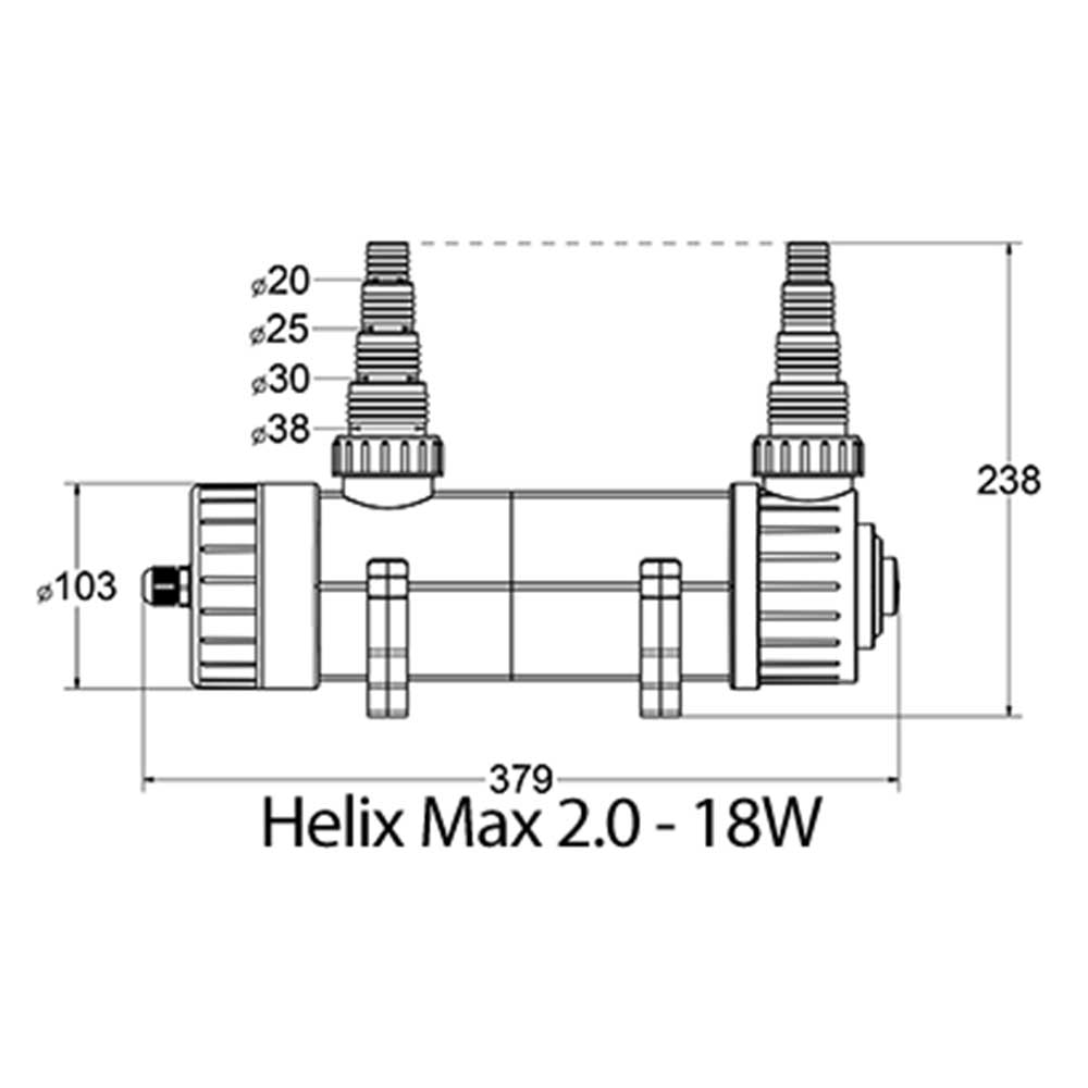Aquamedic Helix Max 2.0 Lampada Sterilizzatrice UV-C 18W