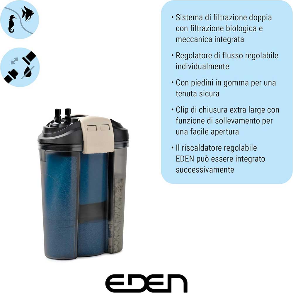 Eden FES 300 Filtro esterno per acquari fino a 300 Litri