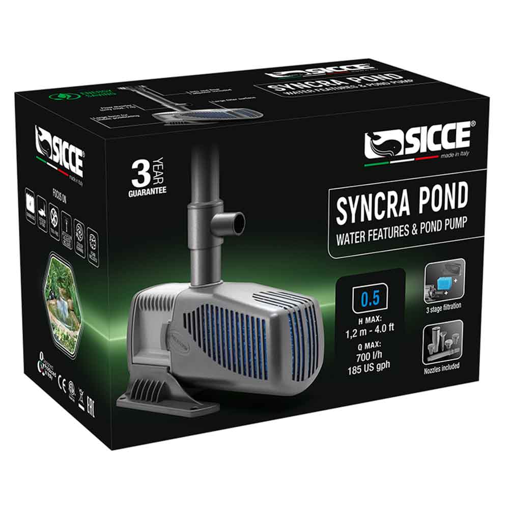 Sicce Syncra Pond 0.5 Pompa per Laghetto 700l/h 