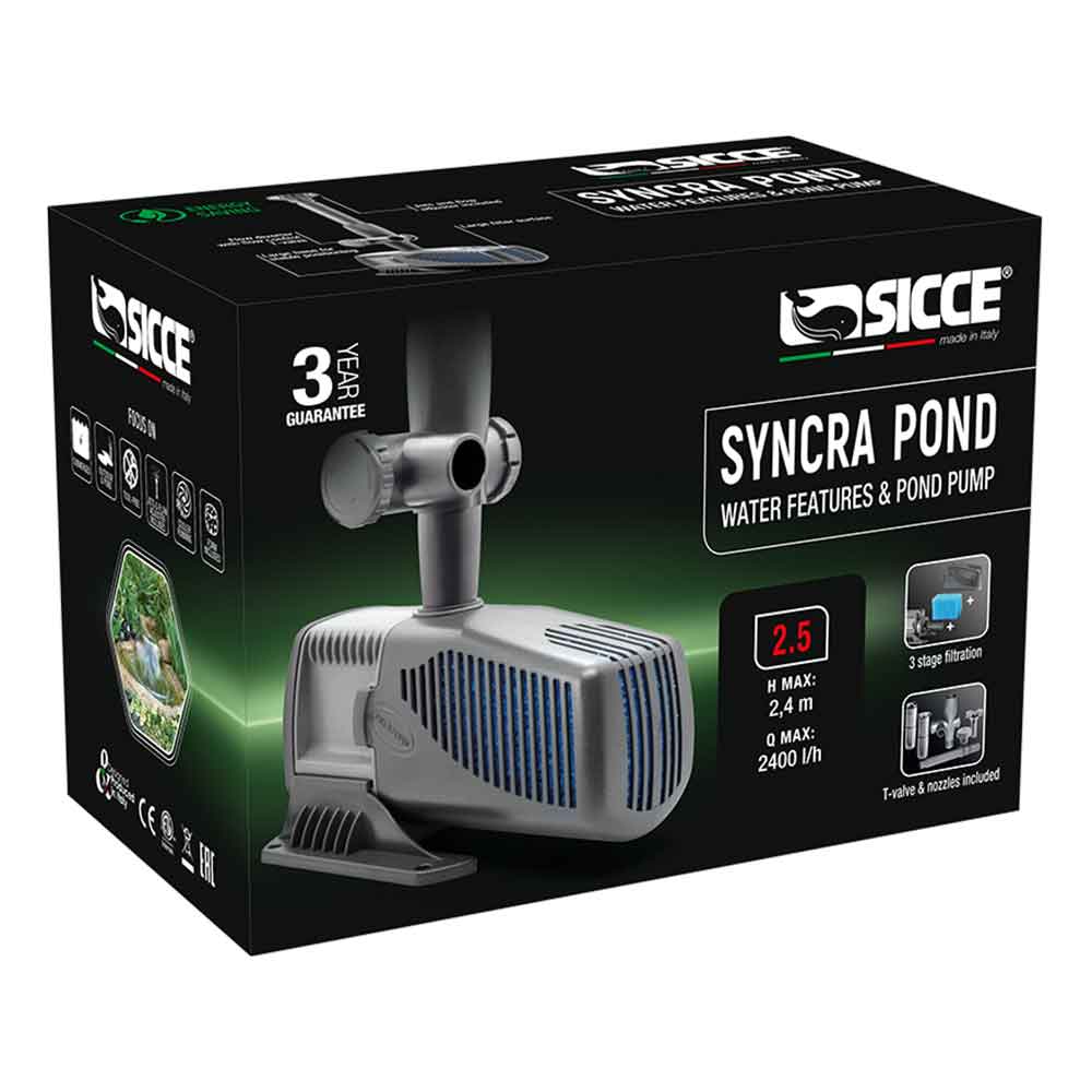 Sicce Syncra Pond 2.5 Pompa per Laghetto 2400l/h