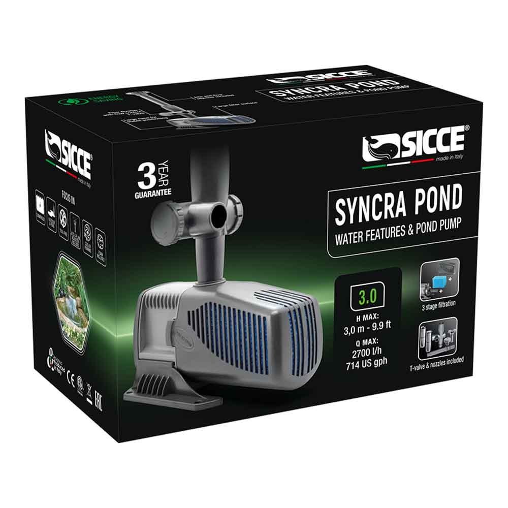 Sicce Syncra Pond 3.0 Pompa per Laghetto 2700l/h