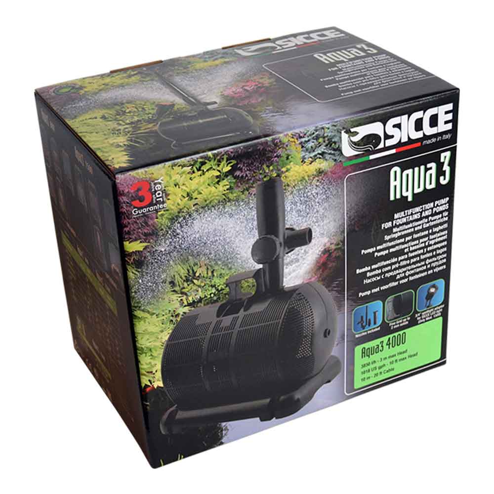 Sicce Aqua 3 4000 Pompa per Laghetto con giochi d'acqua 3850L/h