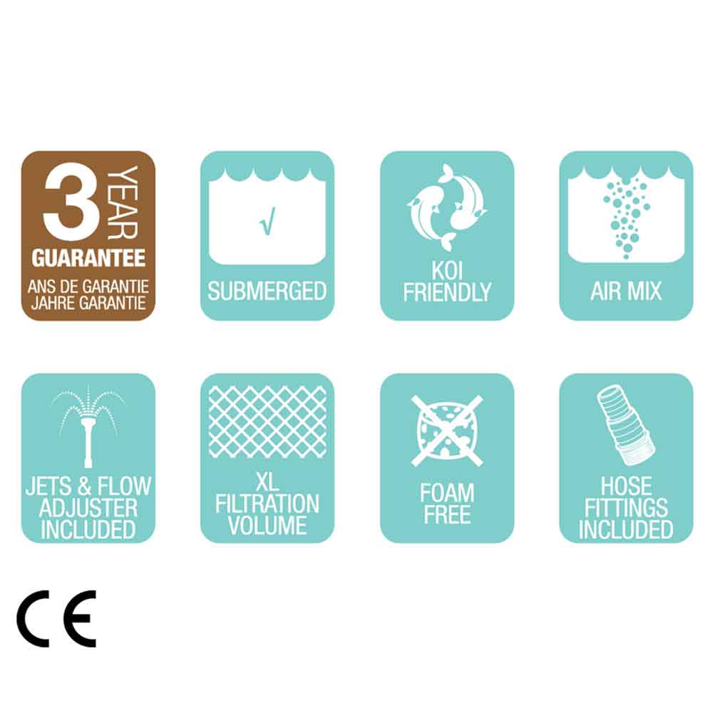 Sicce Aqua 3 6000 Pompa per Laghetto con giochi d'acqua 5800L/h