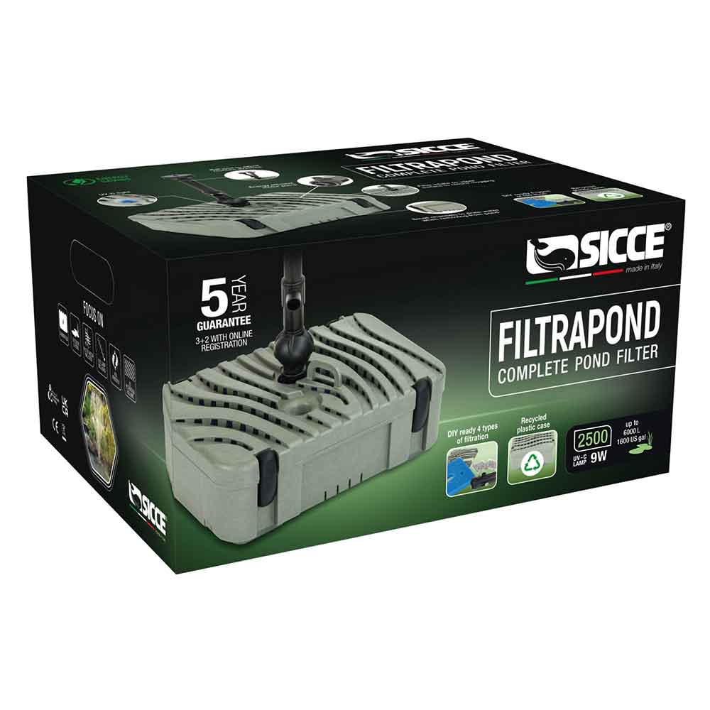 Sicce FiltraPond 2500 Filtro interno con 9W UV-C per Laghetti