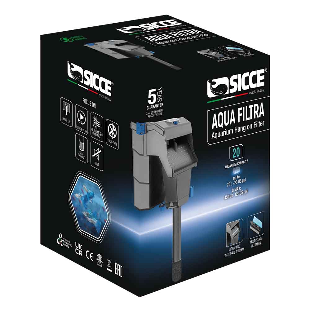 Sicce Aqua Filtra 20 Filtro esterno appeso a zainetto fino a 75 litri