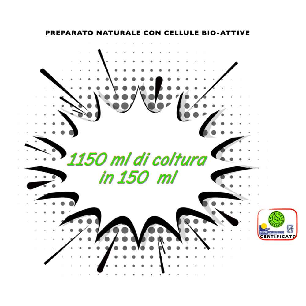 Planctontech FitoNatural Kompressor senza fertilizzanti 150ml (tratta 3000 lt)