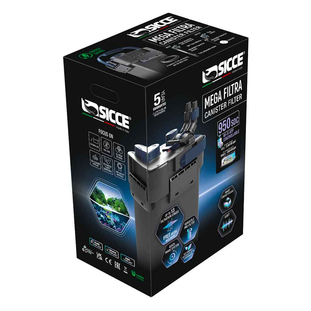 Sicce Mega Filtra 950 SDC Elettronico Filtro esterno per acquari fino a 950 Litri