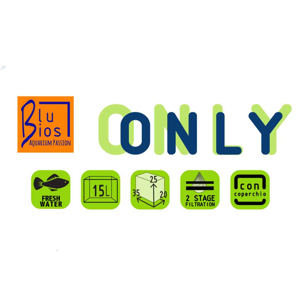 Blu Bios Acquario Only 15 Litri 35x20x25h cm