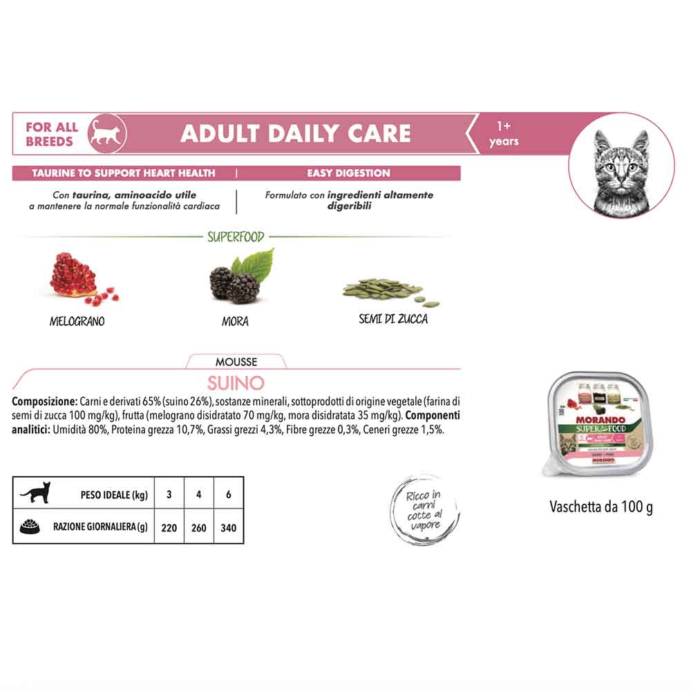 Morando Super Pet Food Umido Kitten Mouse per Gatto con Suino 100gr