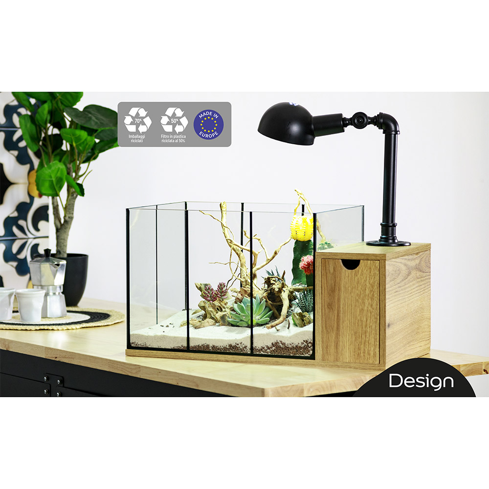 Zolux Canopy Acquario con Filtro e Luce Bianco 30Lt 40x28x28h cm