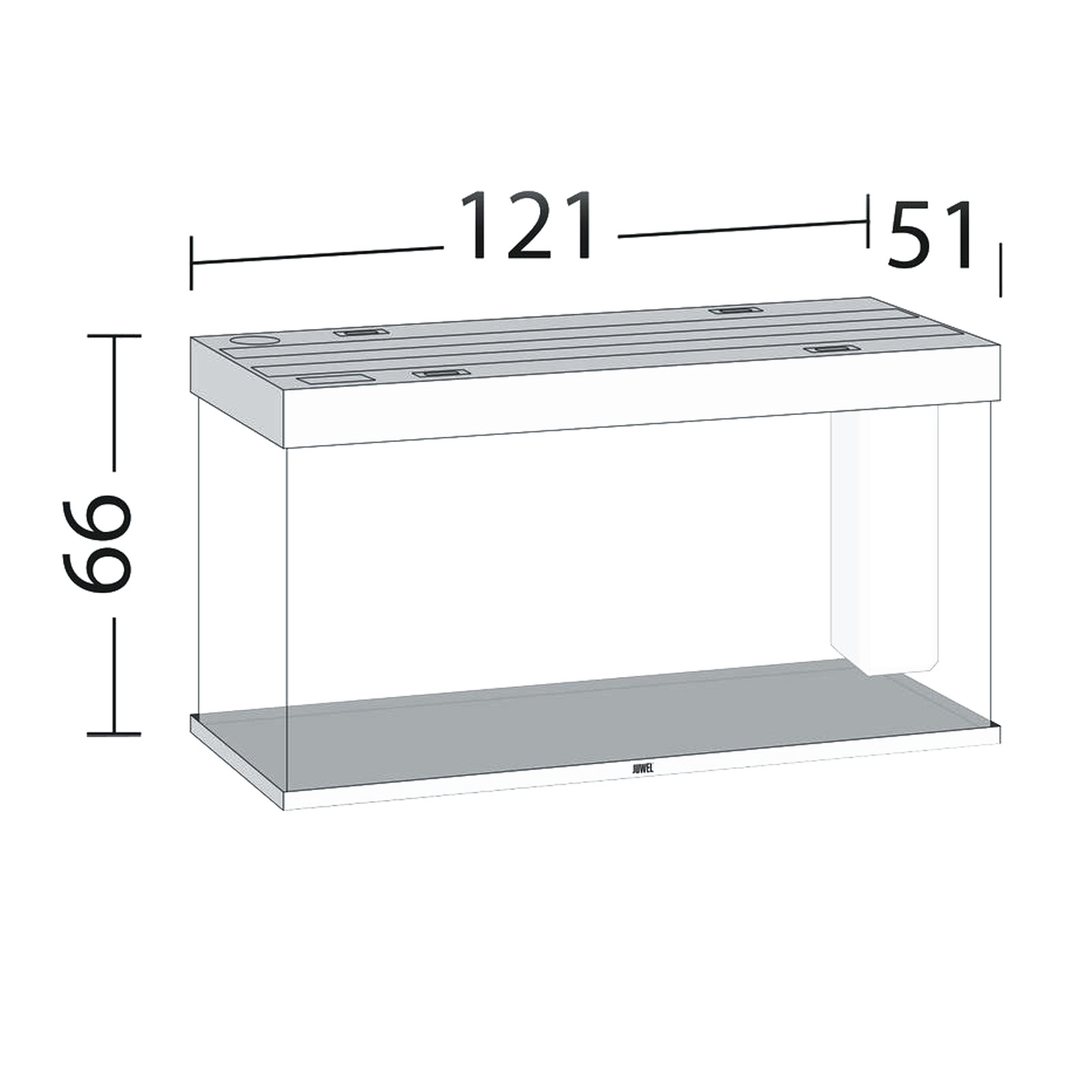 Juwel Acquario Rio 350 Litri LED Bianco 121x51x66H cm