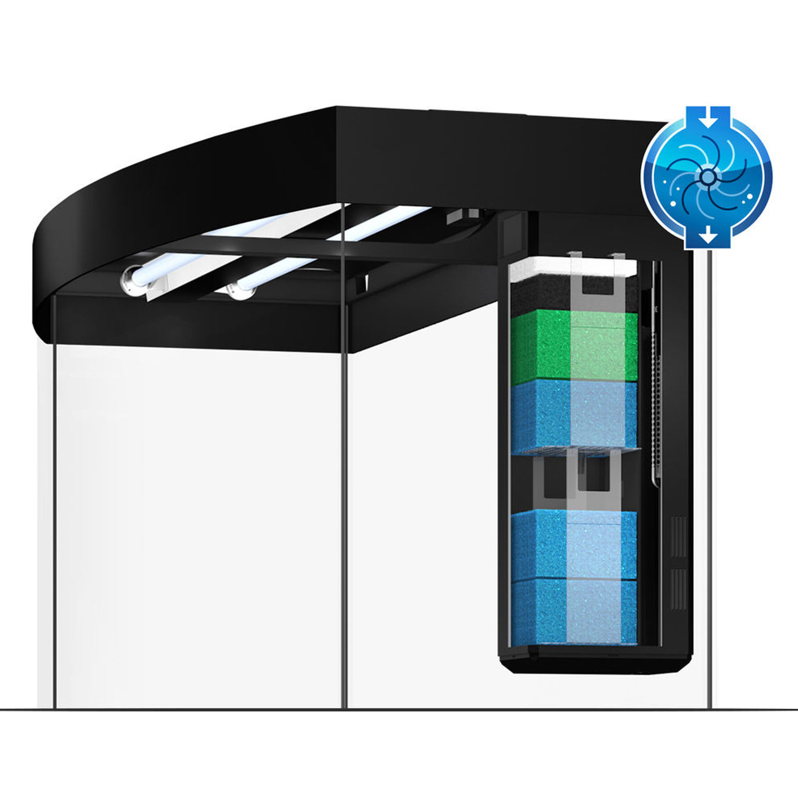 Juwel Acquario Vision 260 Litri LED Bianco mis. 121x46x64H cm