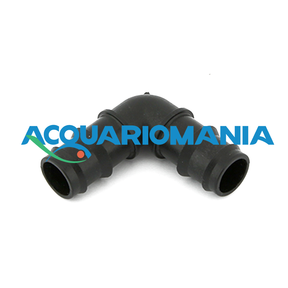Curva a gomito in PVC 90 gradi per tubi in gomma 16/22mm