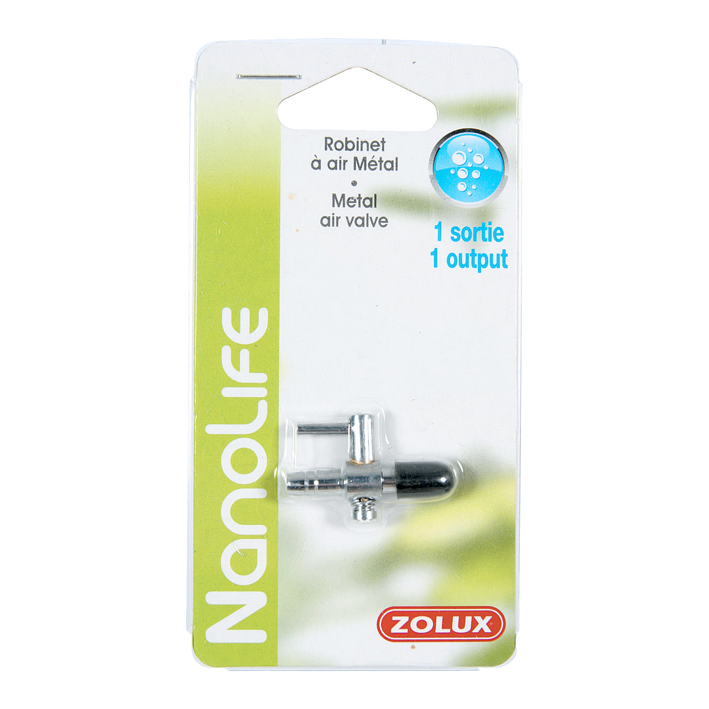 Zolux Rubinetto aria in metallo per tubicini areatore 4/6mm