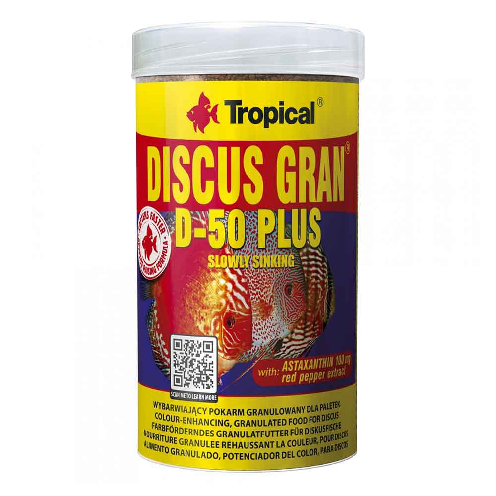 Tropical Discus Gran D-50 Plus Mangine per colori con astaxantina 250ml 110g