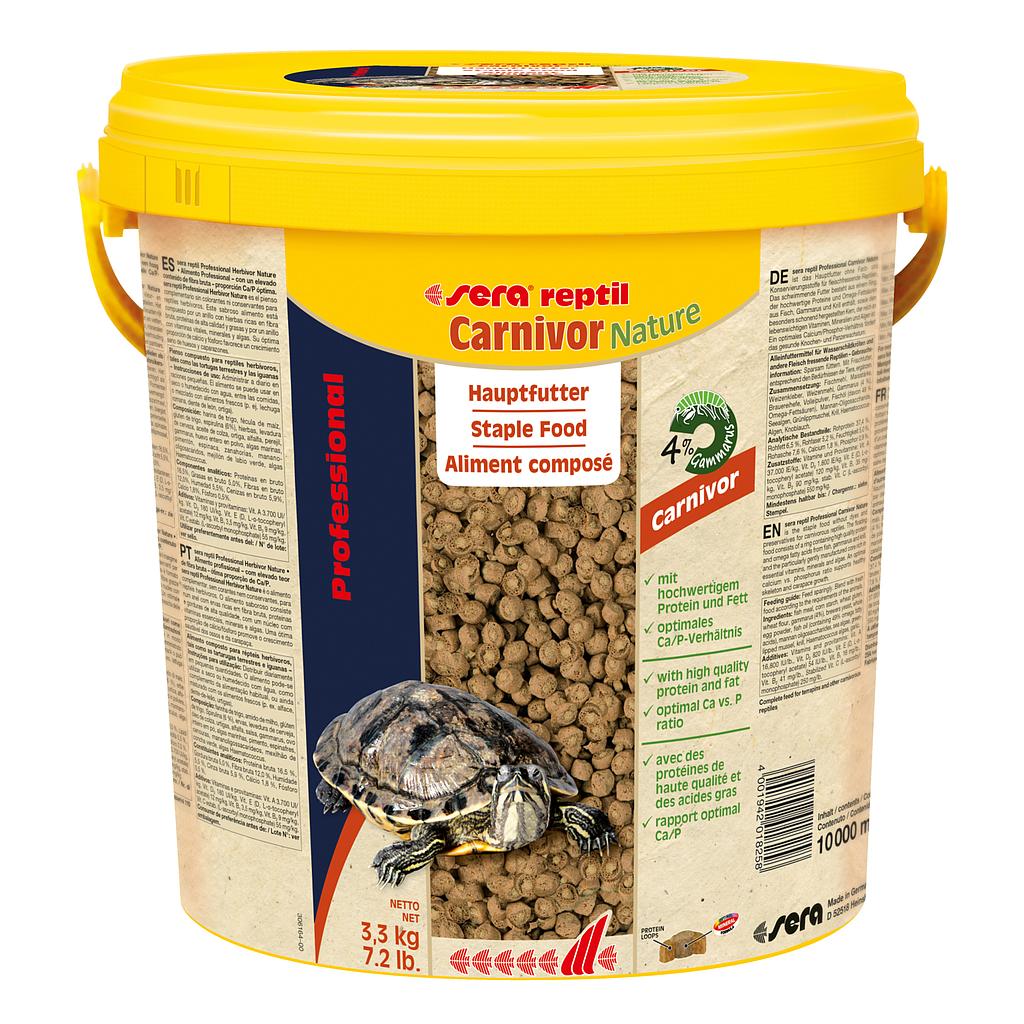 Sera Professional Reptil Carnivor Nature per Tartarughe d'acqua 10 l 3,3 Kg
