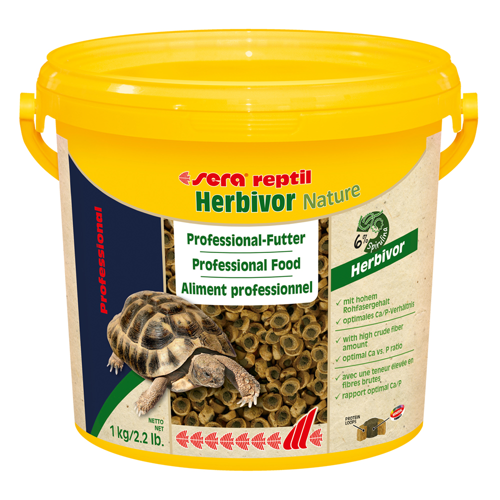 Sera Professional Reptil Herbivor Nature per Tartarughe di Terra 3,8 l 1Kg