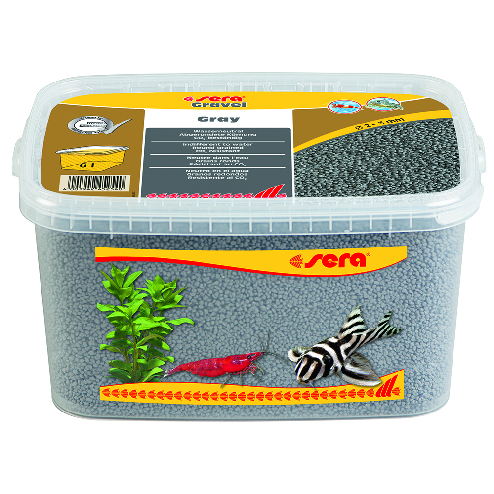Sera Gravel Gray Ghiaietto colorato Grigio 2-3mm 6L