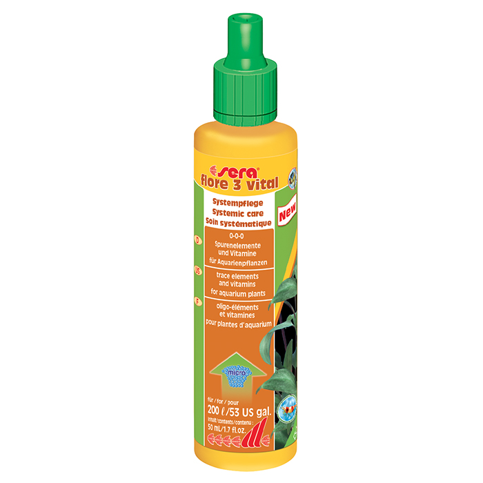 Sera Flore 3 Vital Micronutrienti e Vitamine per acquari piantumati 50 ml per 200 l