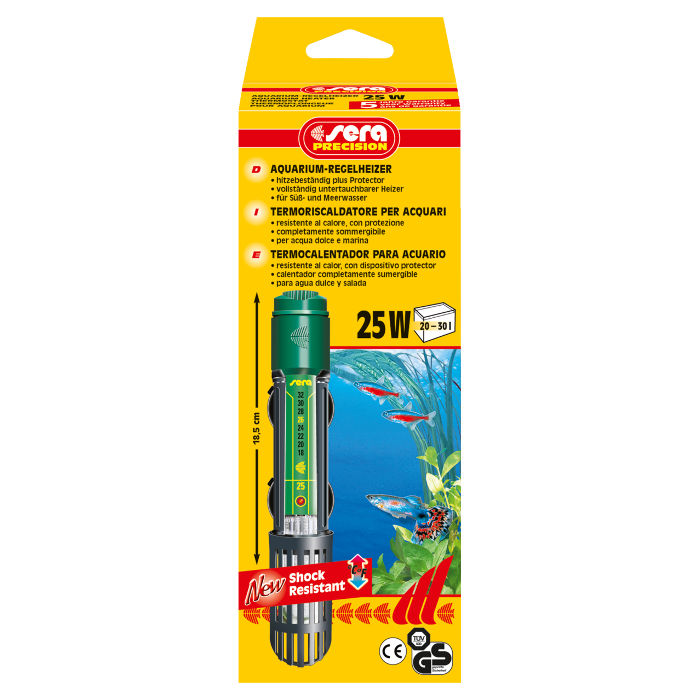 Sera Riscaldatore 25W "Shock Resistant"