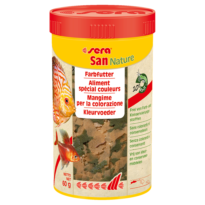 Sera San Nature Mangime intensificante per il colore dei pesci 250 ml 60 g