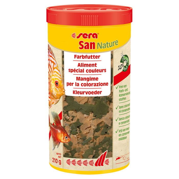 Sera San Nature Mangime intensificante per il colore dei pesci 1000 ml 210 g