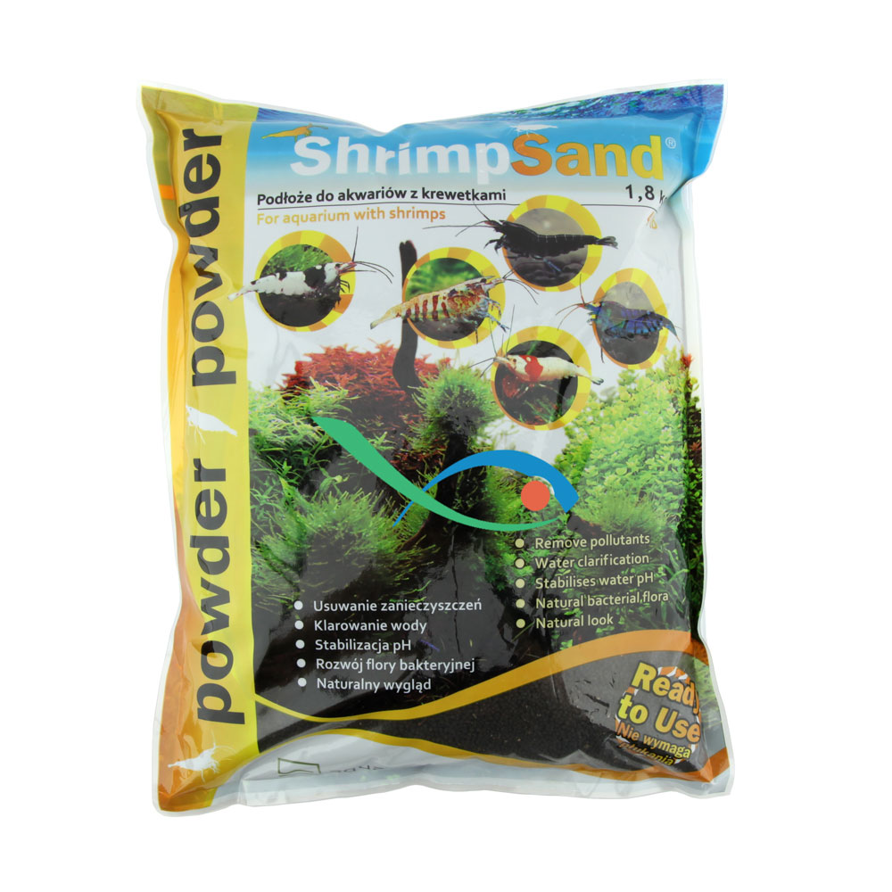 Aqua Art Shrimp Sand Powder per Acquari con Gamberetti Marrone scuro 0,2-0,5mm 1,8Kg
