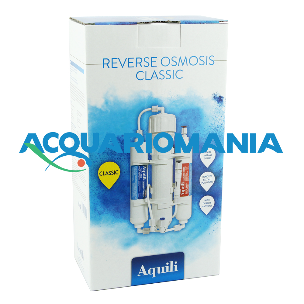 Aquili Impianto Osmosi Classic 50gpd (190litri al giorno) a 3 stadi in linea