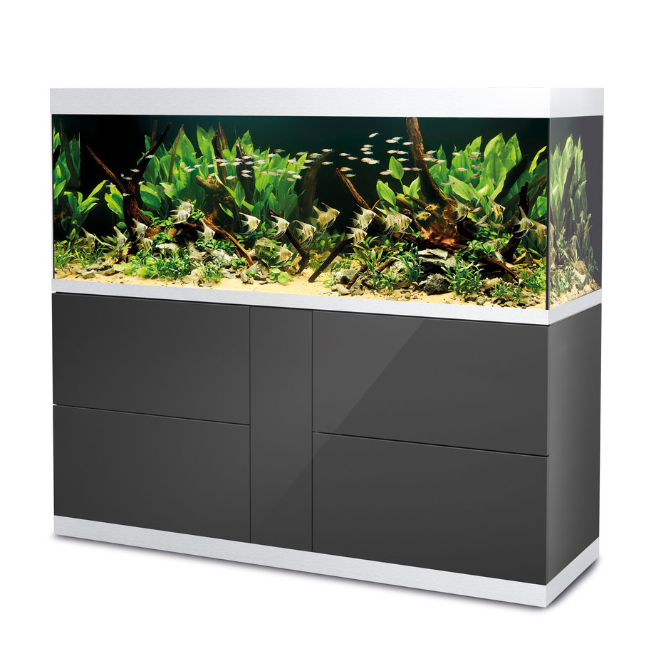 Oase HighLine Optiwhite 600 Acquario e Supporto Antracite 580 litri