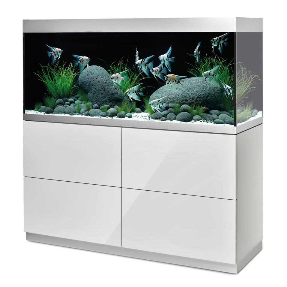 Oase HighLine Optiwhite 400 Acquario e Supporto Bianco 413 litri