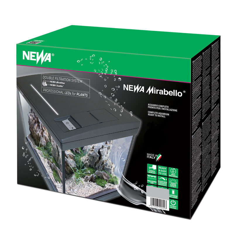 Newa Mirabello 40 Led Acquario completo 40 litri Nero