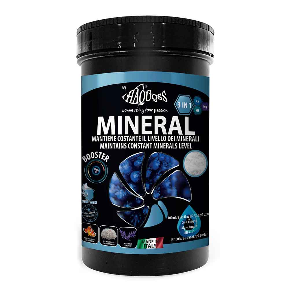 Haquoss Mineral Booster 3 in 1 mantiene costante i Minerali nel Marino 1000ml 1000gr