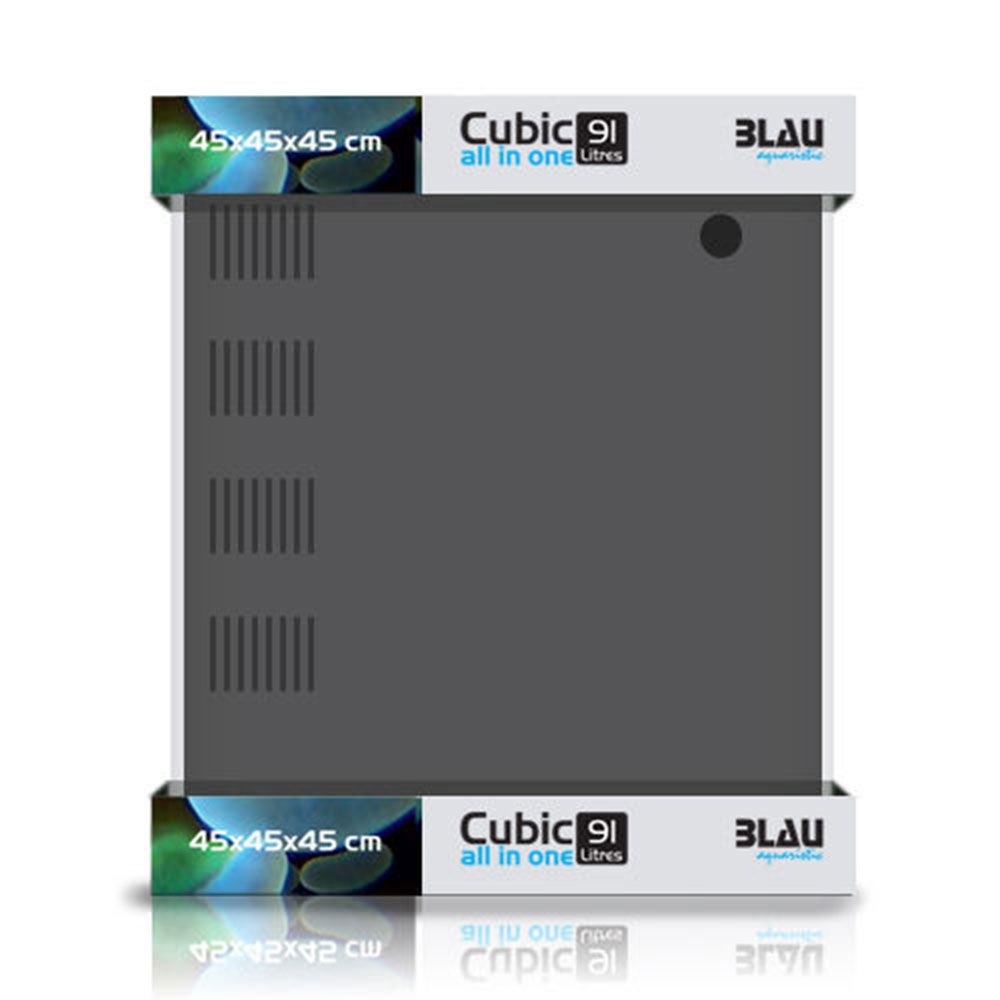 Blau Aquaristic Cubic 91 All in One 91lt Dolce Nero 45x45x45hcm