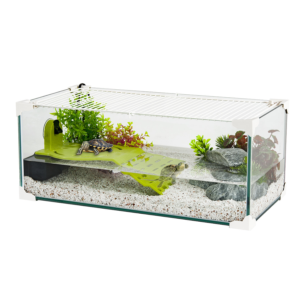 Zolux Karapas Aqua 50 Pro Bianca Tartarughiera 14 Litri 50,5x25,5x20,5h cm