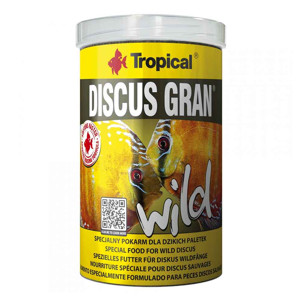 Tropical Discus Gran Wild Mangime granulare per colori con astaxantina 1000ml 440g