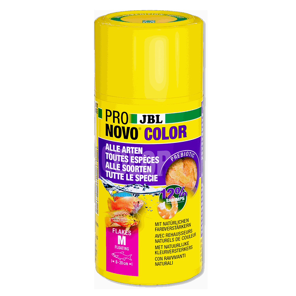Jbl ProNovo Color Flakes M Scaglie con Shrimps e Prebiotici 100ml 18gr