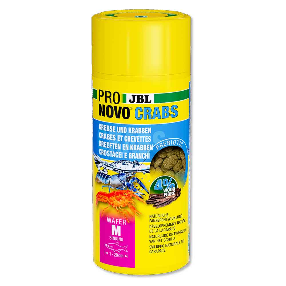 Jbl ProNovo Crabs Wafer M con Wood Fibre e Prebiotici 250ml 125gr