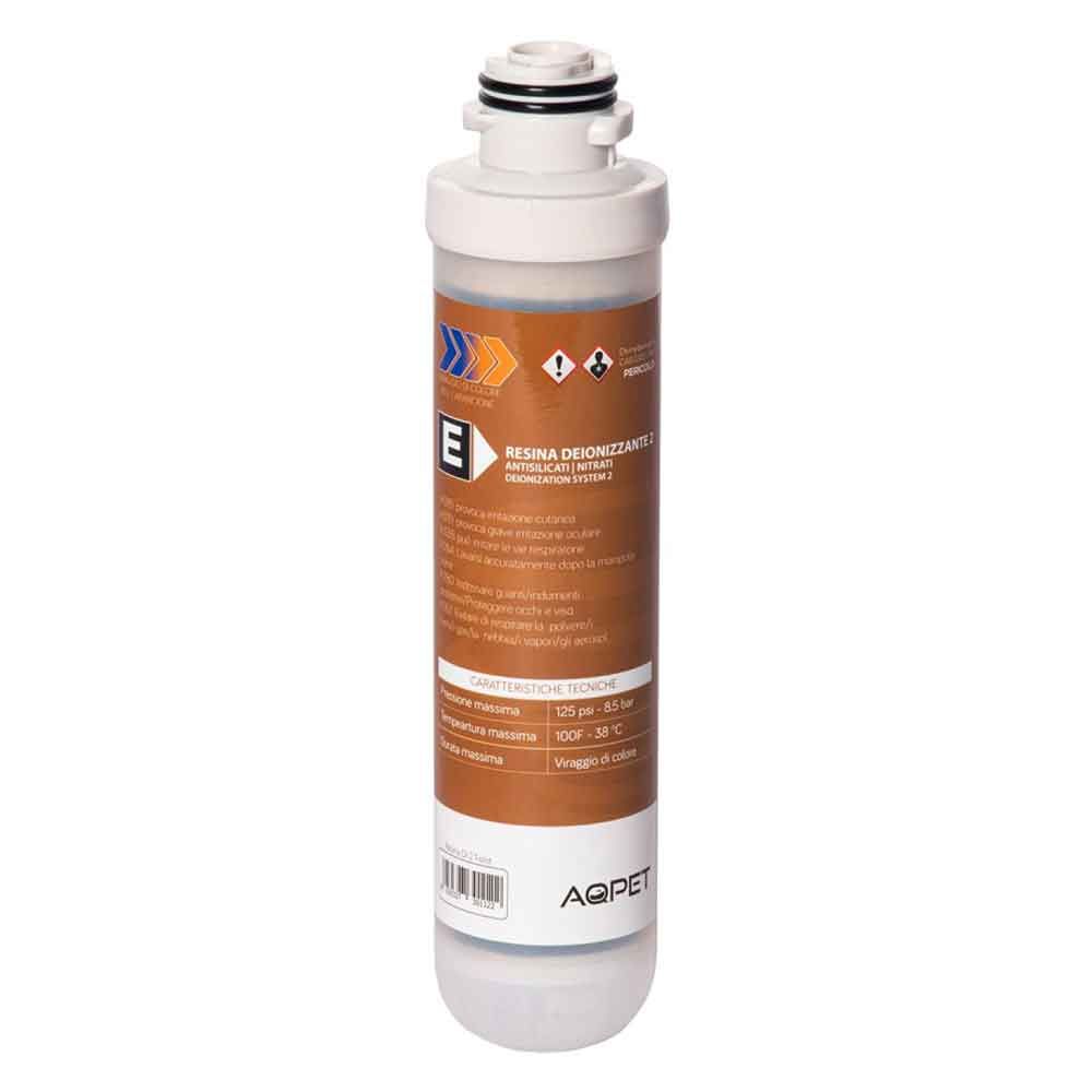 Aqpet Cartuccia Resina Deionizzante E Ricambio per Impianto Osmosi a Sgancio Rapido a 2 Stadi
