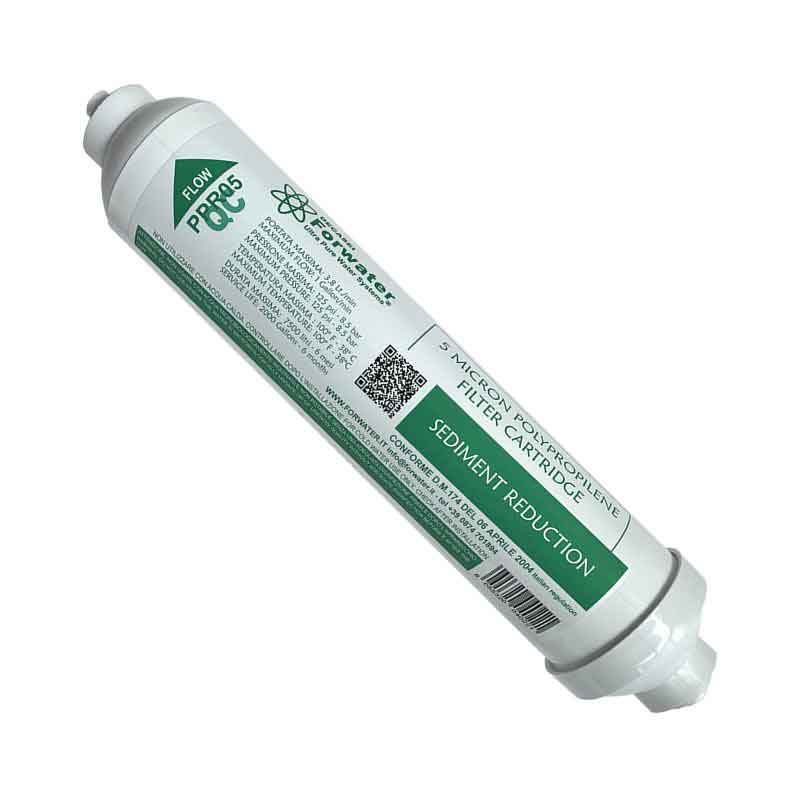 Forwater PPR05 QC Cartuccia Sedimenti 5mcr in linea con attacchi rapidi