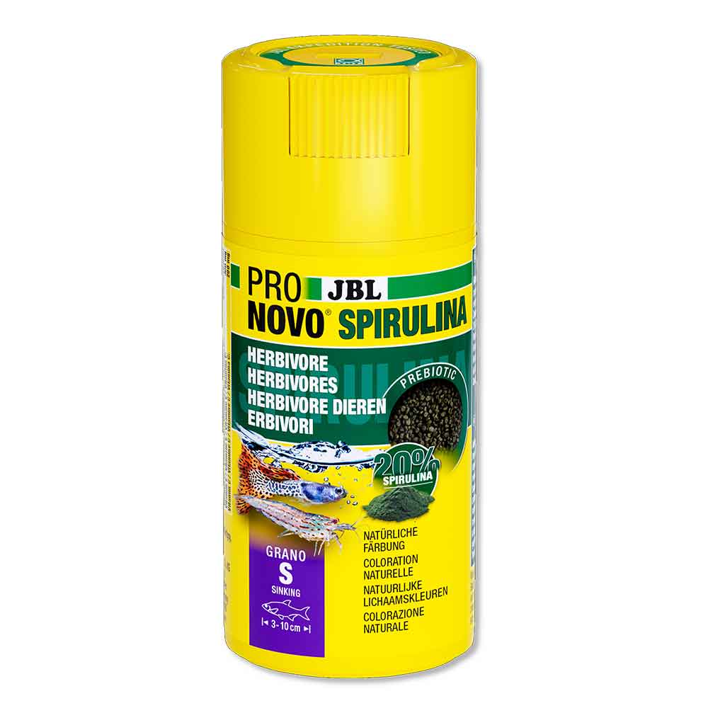 Jbl ProNovo Spirulina Grano S Granulare con Spirulina e Prebiotici 100ml 58gr