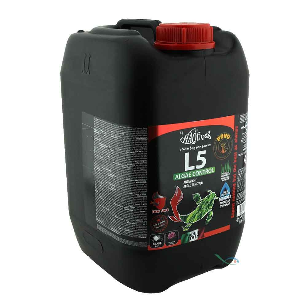 Haquoss L5 Pond Algae Control Antialghe Laghetto 10 Litri per 100.000Lt