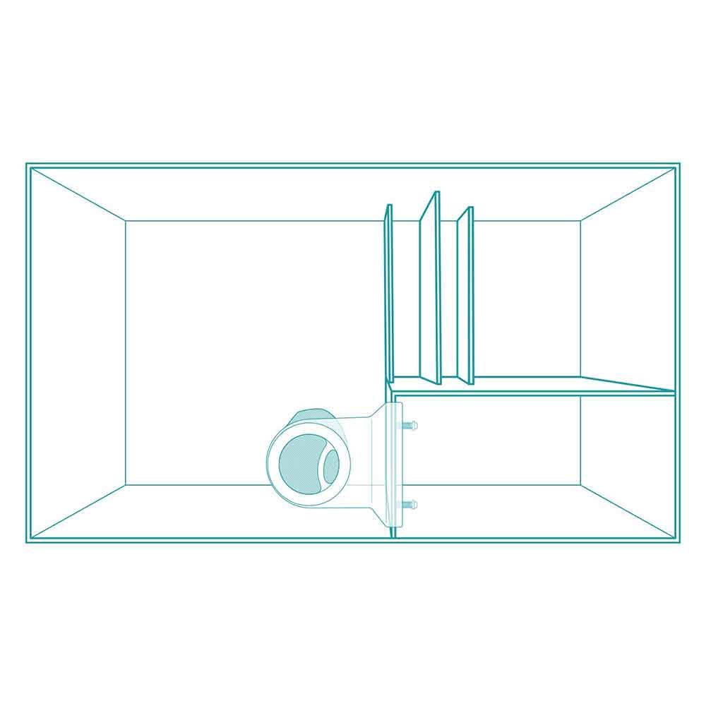 Aqpet Sump in vetro per acquario marino 70X41X35h cm