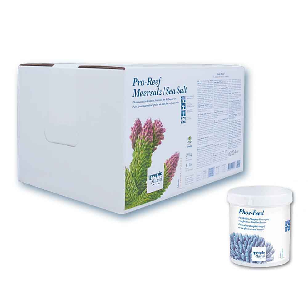 Tropic Marin Pro Reef Sale Marino Cartone 25Kg + Omaggio Phos Feed 300gr