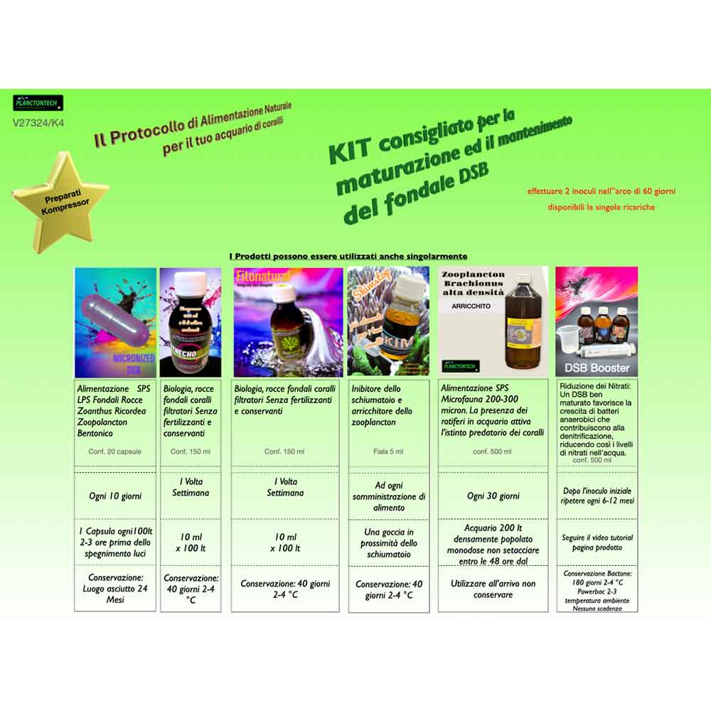 Planctontech Protocollo Kompressor Maturazione e mantenimento del fondale DSB