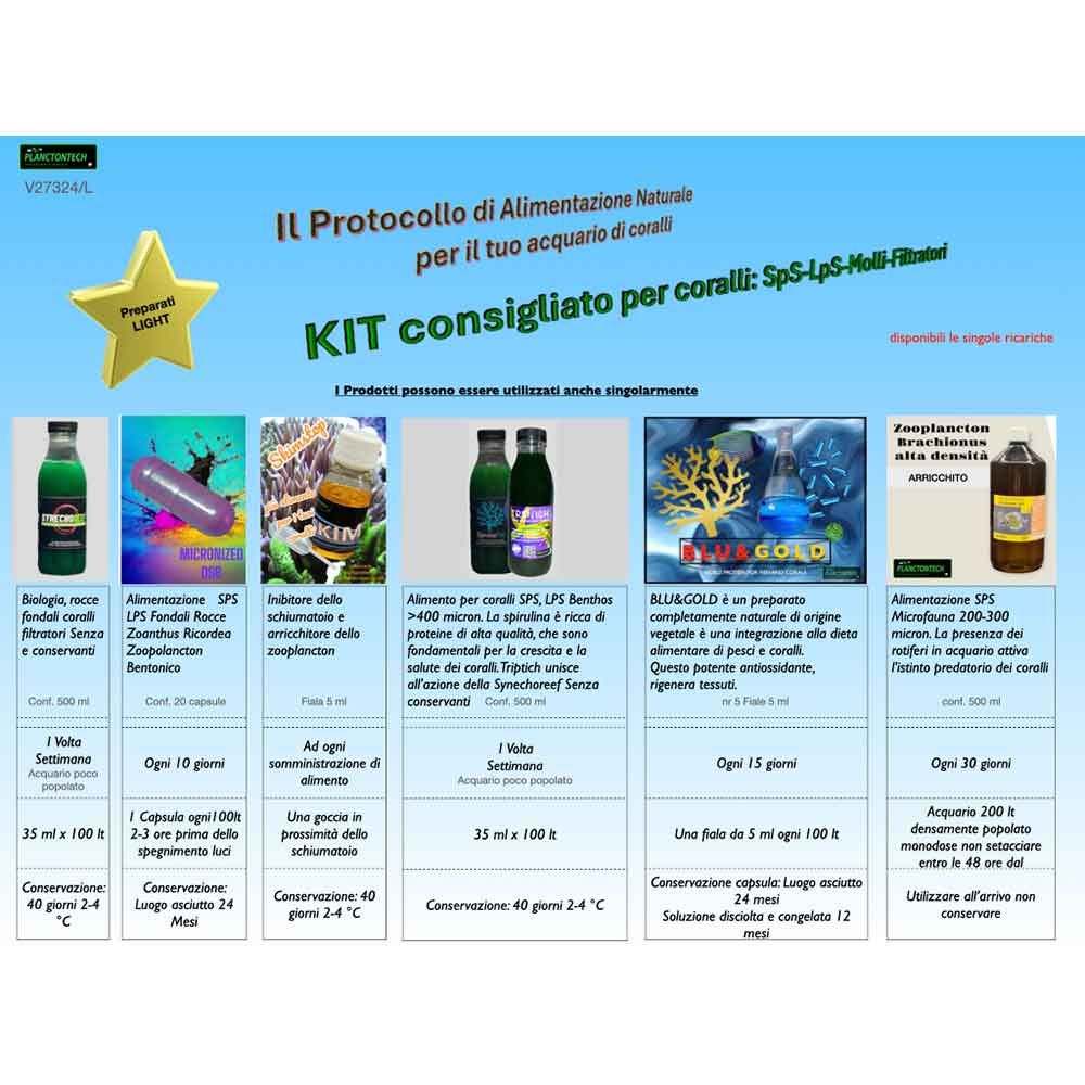 Planctontech Protocollo Alimentazione Naturale Coralli Sps Lps Molli Filtratori