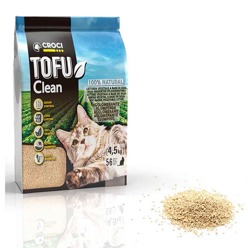 Croci Tofu Clean Lettiera Naturale per Gatti 10L 4,5Kg