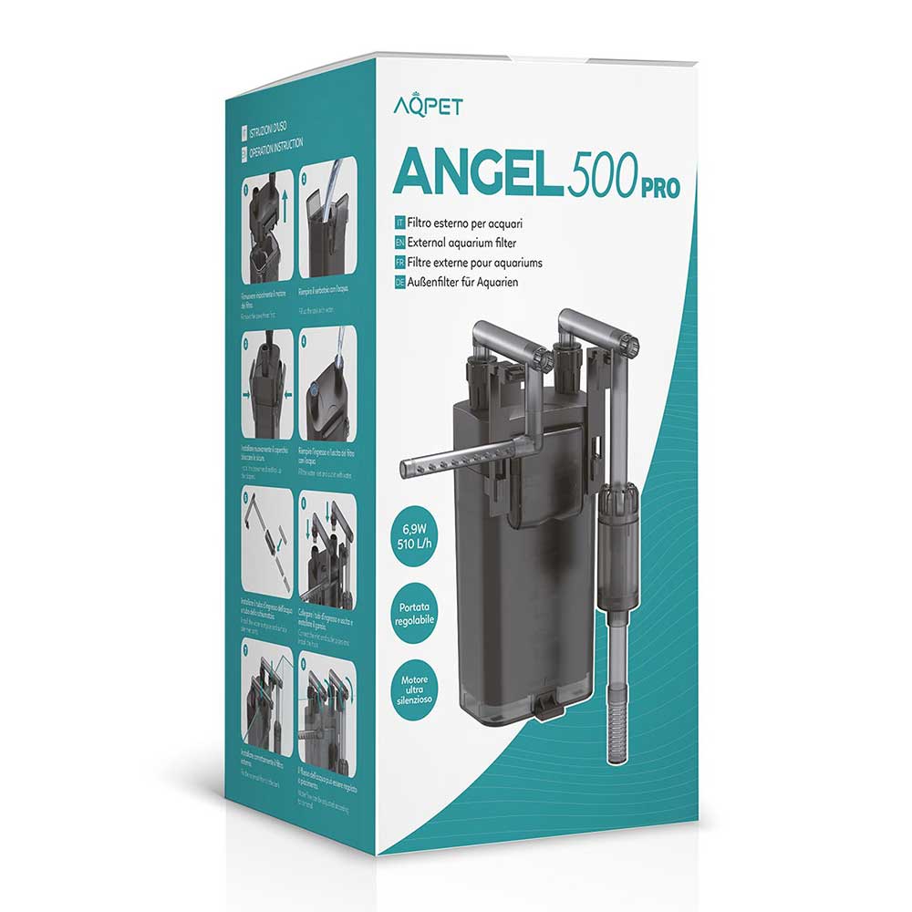 Aqpet Angel 500 PRO filtro esterno per Acquari Fino a 100 Litri