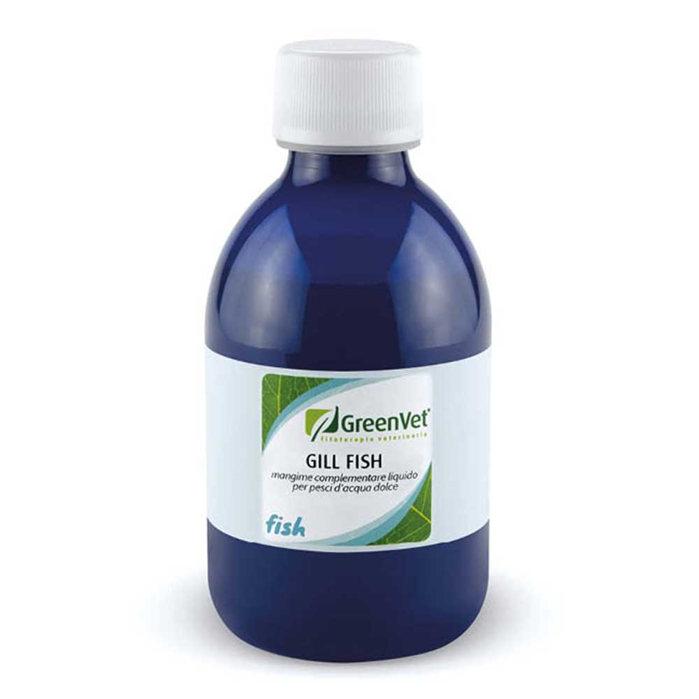 GreenVet Gill Fish Mangime complementare liquido Biocondizionatore per acqua dolce 1000gr