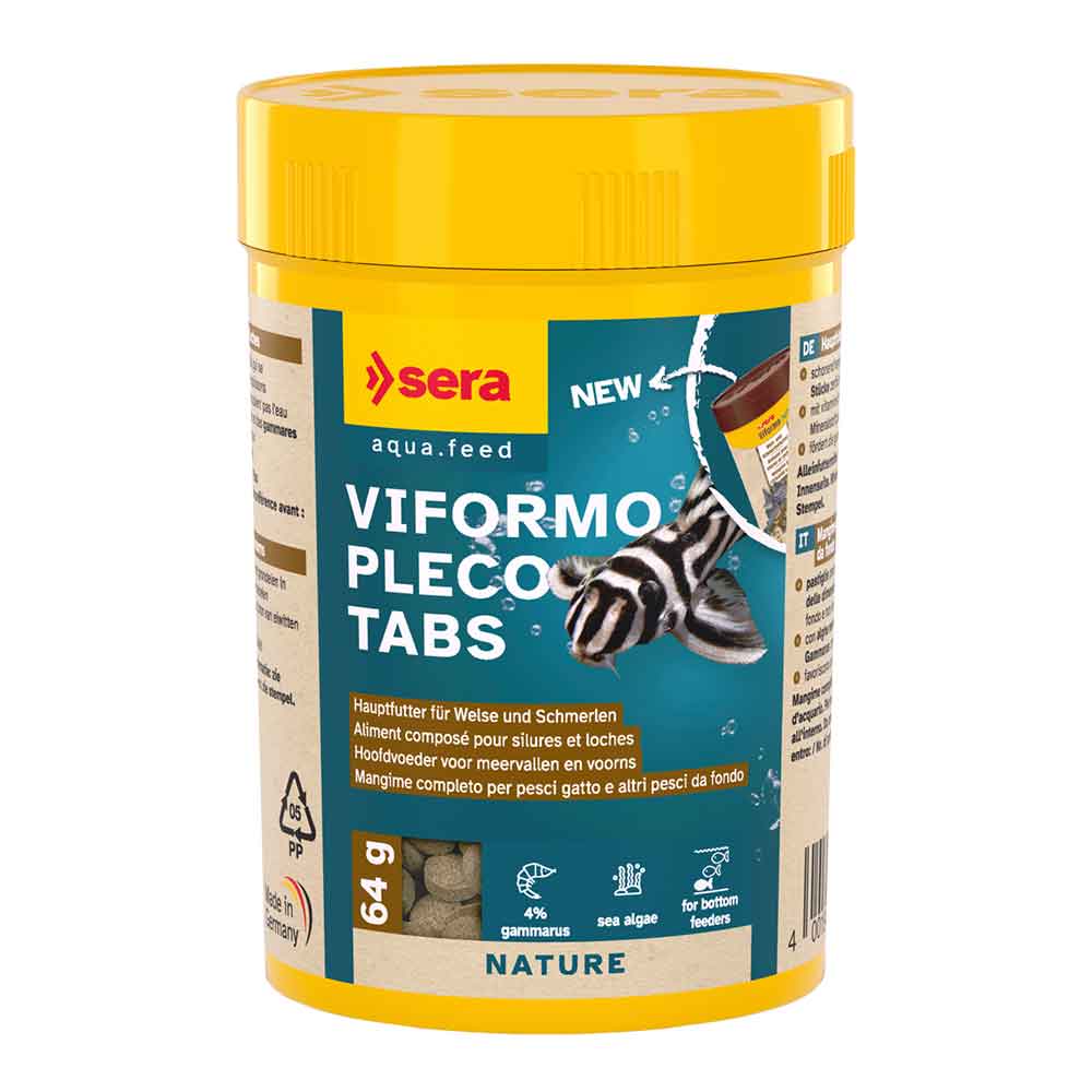 Sera Viformo Pleco Tabs Nature Mangime per pesci da fondo 100ml 64g